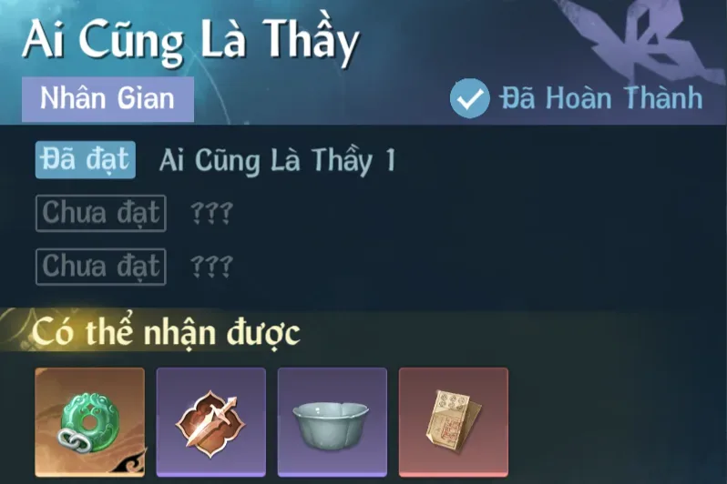 Ảnh Nhân Gian Ai Cũng Là Thầy trong game Nghịch Thuỷ Hàn