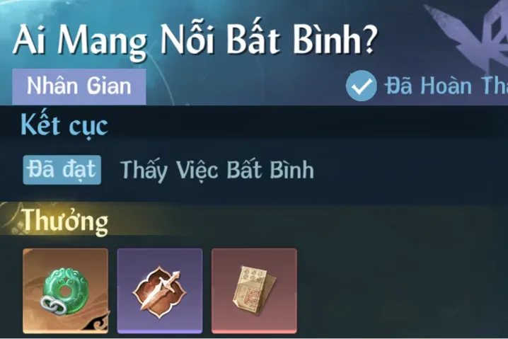 Ảnh Nhân Gian Ai Mang Nỗi Bất Bình? trong game Nghịch Thuỷ Hàn