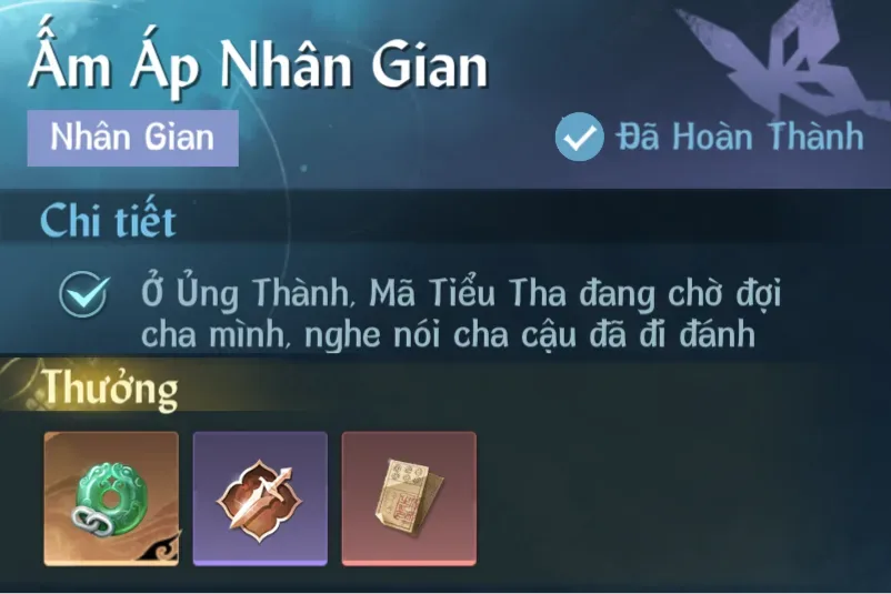 Ảnh Nhân Gian Ấm Áp Nhân Gian trong game Nghịch Thuỷ Hàn