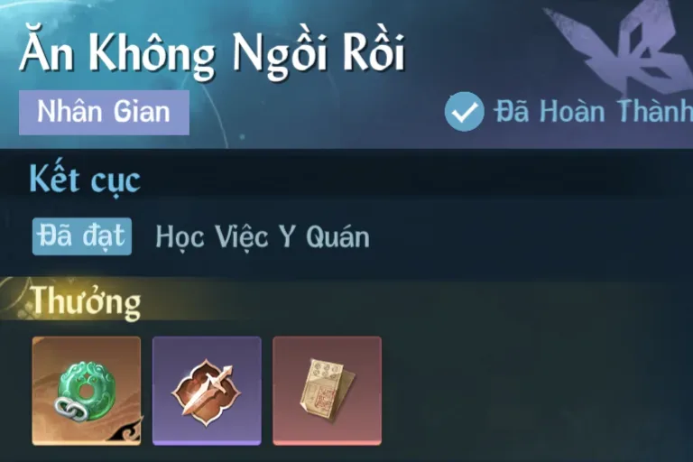 Ảnh Nhân Gian Ăn Không Ngồi Rồi trong game Nghịch Thuỷ Hàn