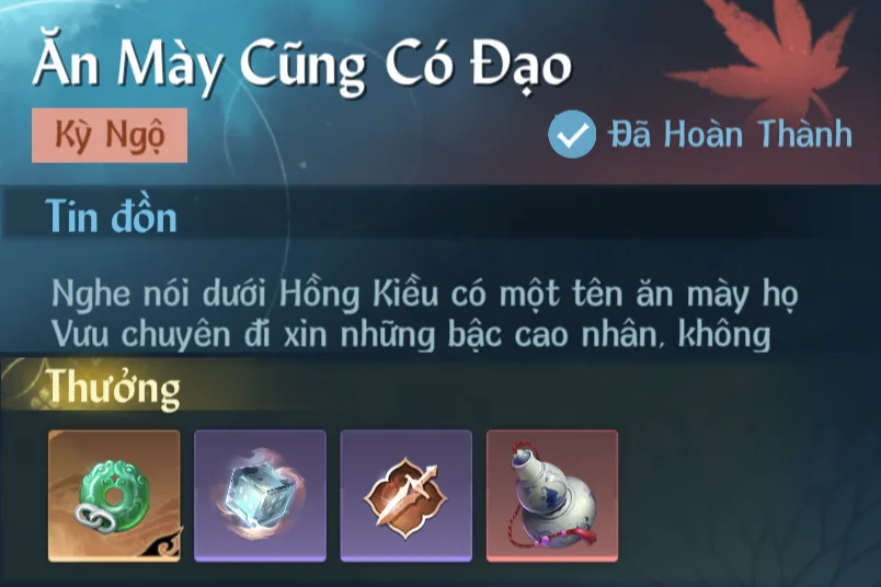 Ảnh Kỳ Ngộ Ăn Mày Cũng Có Đạo trong game Nghịch Thuỷ Hàn