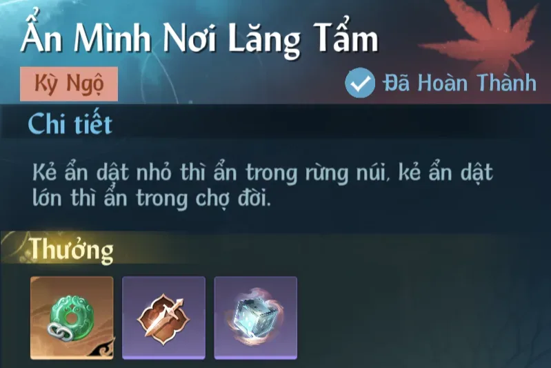 Ảnh Kỳ Ngộ Ẩn Mình Nơi Lăng Tẩm trong game Nghịch Thuỷ Hàn