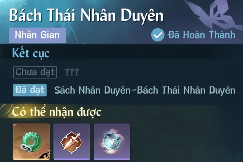 Ảnh Nhân Gian Bách Thái Nhân Duyên trong game Nghịch Thuỷ Hàn