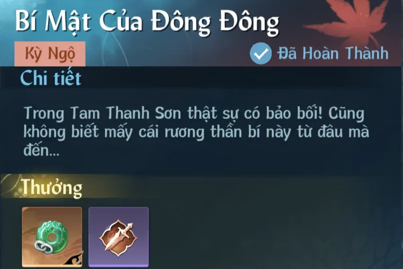 Ảnh Kỳ Ngộ Bí Mật Của Đông Đông trong game Nghịch Thuỷ Hàn