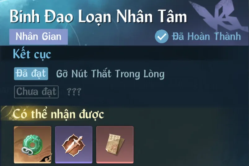 Ảnh Nhân Gian Binh Đao Loạn Nhân Tâm trong game Nghịch Thuỷ Hàn