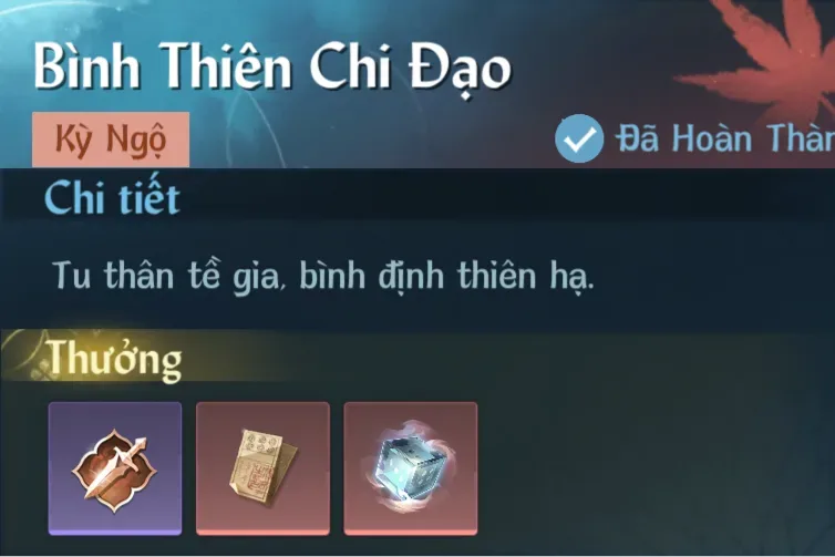 Ảnh Kỳ Ngộ Bình Thiên Chi Đạo trong game Nghịch Thuỷ Hàn