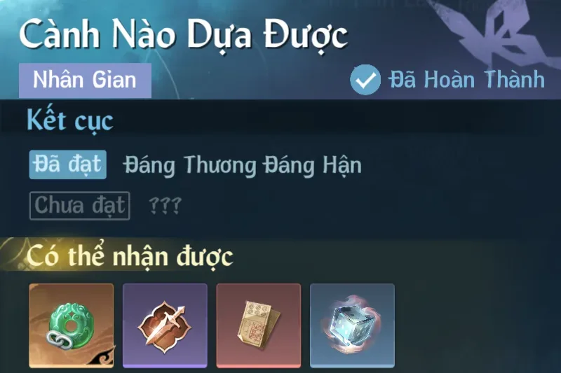 Ảnh Nhân Gian Cành Nào Dựa Được trong game Nghịch Thuỷ Hàn