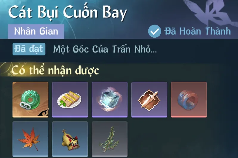 Ảnh Nhân Gian Cát Bụi Cuốn Bay trong game Nghịch Thuỷ Hàn