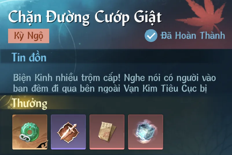 Ảnh Kỳ Ngộ Chặn Đường Cướp Giật trong game Nghịch Thuỷ Hàn