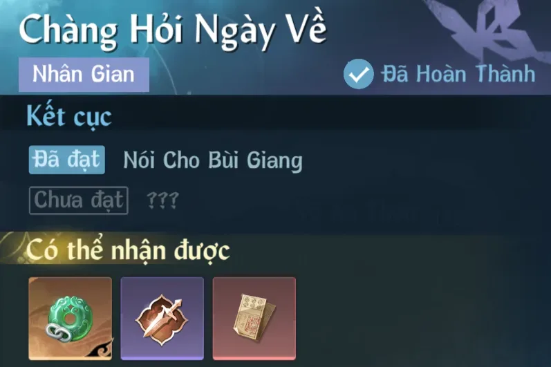 Ảnh Nhân Gian Chàng Hỏi Ngày Về trong game Nghịch Thuỷ Hàn