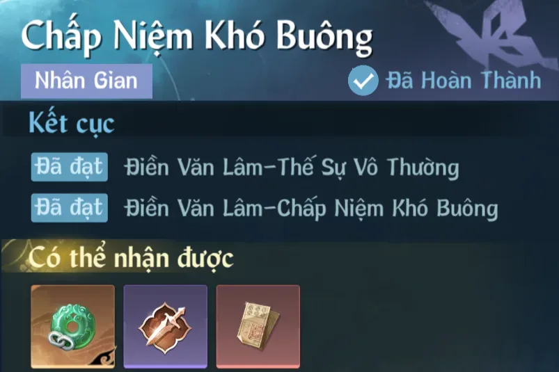 Ảnh Nhân Gian Chấp Niệm Khó Buông trong game Nghịch Thuỷ Hàn
