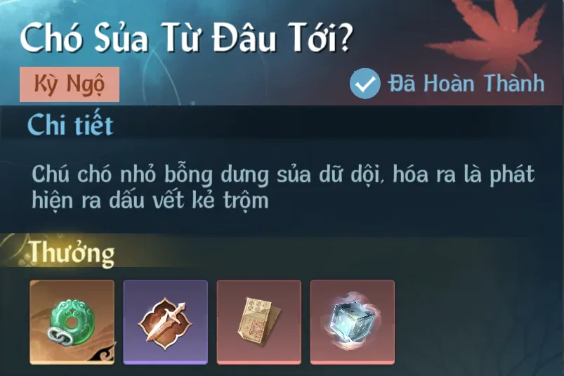 Ảnh Kỳ Ngộ Chó Sủa Từ Đầu Tới? trong game Nghịch Thuỷ Hàn