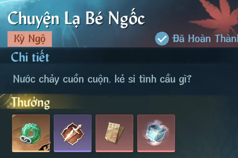 Ảnh Kỳ Ngộ Chuyện Lạ Bé Ngốc trong game Nghịch Thuỷ Hàn