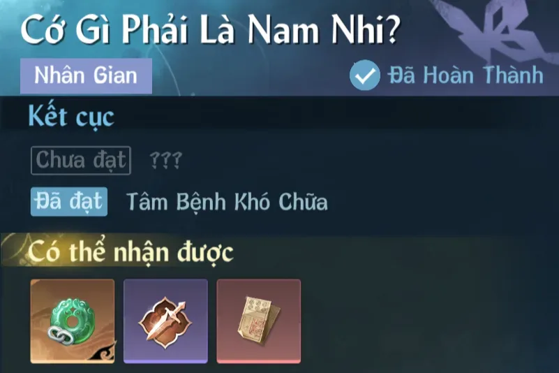 Ảnh Nhân Gian Cớ Gì Phải Là Nam Nhi? trong game Nghịch Thuỷ Hàn