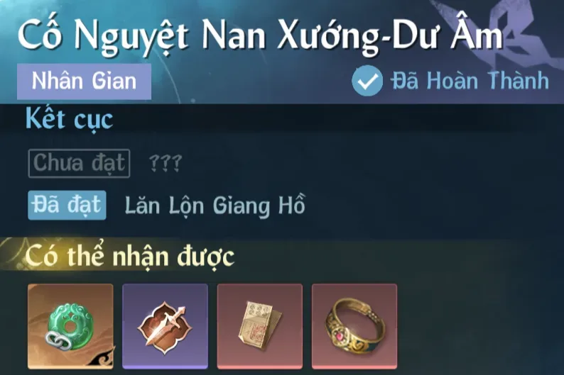 Ảnh Nhân Gian Cố Nguyệt Nan Xướng-Dư Âm trong game Nghịch Thuỷ Hàn