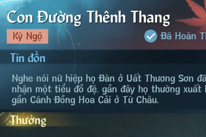 Ảnh Kỳ Ngộ Con Đường Thênh Thang trong game Nghịch Thuỷ Hàn