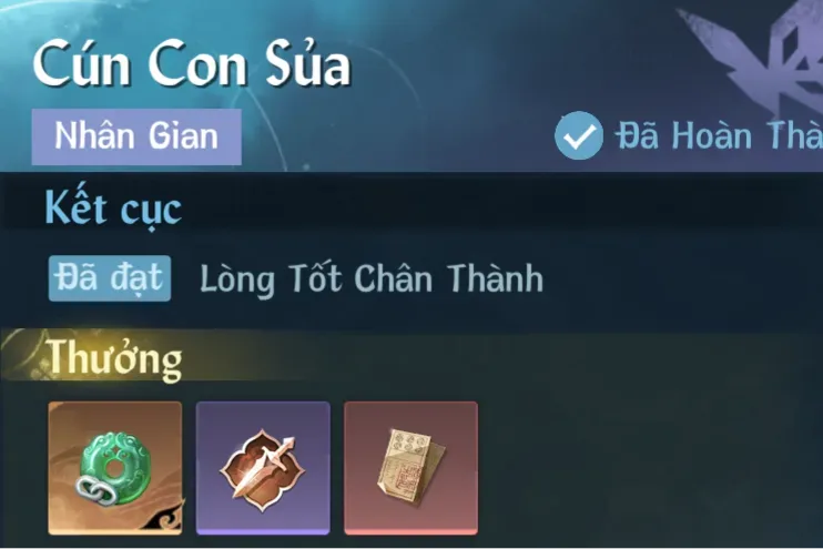 Ảnh Nhân Gian Cún Con Sủa trong game Nghịch Thuỷ Hàn
