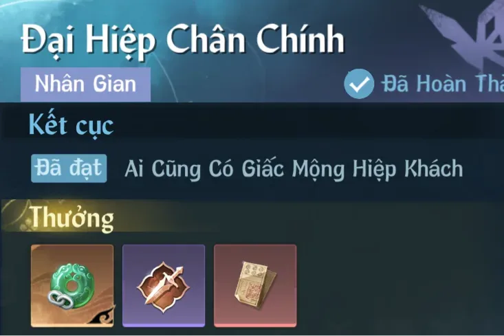 Ảnh Nhân Gian Đại Hiệp Chân Chính trong game Nghịch Thuỷ Hàn