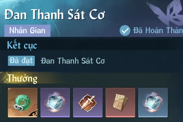 Ảnh Nhân Gian Đan Thanh Sát Cơ trong game Nghịch Thuỷ Hàn