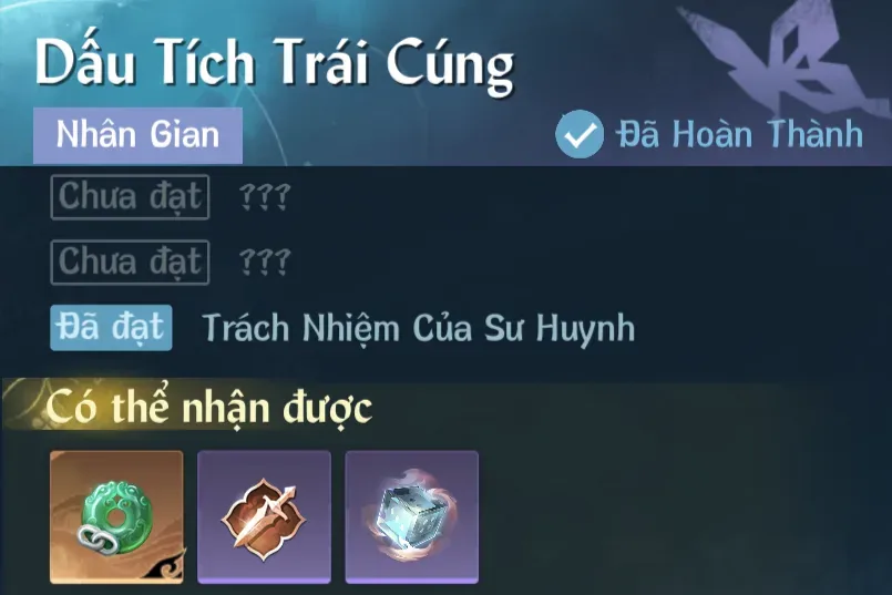 Ảnh Nhân Gian Dấu Tích Trái Cúng trong game Nghịch Thuỷ Hàn