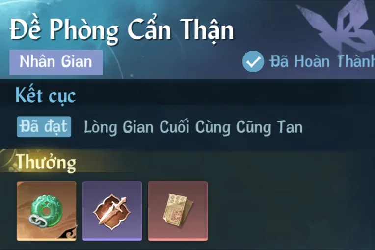 Ảnh Nhân Gian Đề Phòng Cẩn Thận trong game Nghịch Thuỷ Hàn