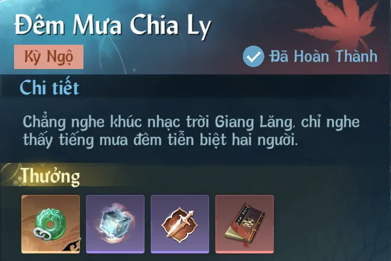 Ảnh Kỳ Ngộ Đêm Mưa Chia Ly trong game Nghịch Thuỷ Hàn