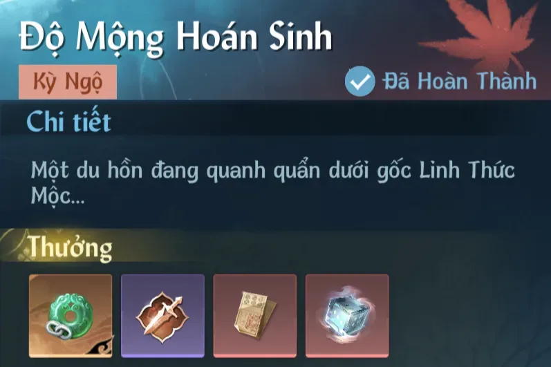 Ảnh Kỳ Ngộ Độ Mộng Hoán Sinh trong game Nghịch Thuỷ Hàn