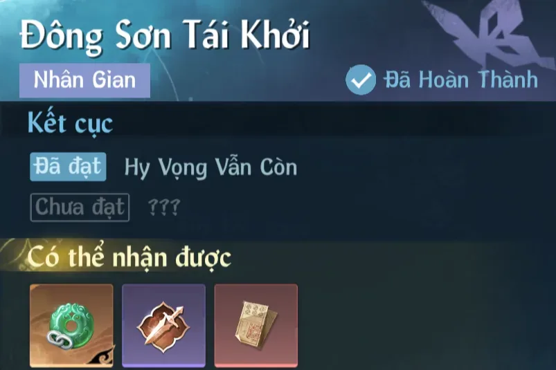 Ảnh Nhân Gian Đông Sơn Tái Khởi trong game Nghịch Thuỷ Hàn