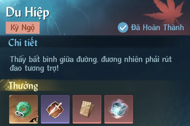 Ảnh Kỳ Ngộ Du Hiệp trong game Nghịch Thuỷ Hàn