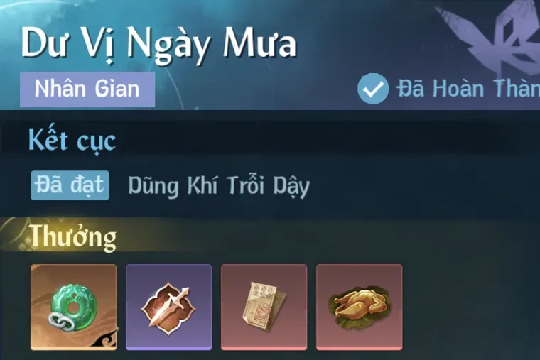 Ảnh Nhân Gian Dư Vị Ngày Mưa trong game Nghịch Thuỷ Hàn