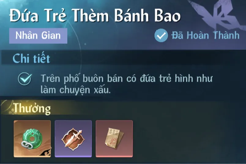Ảnh Nhân Gian Đứa Trẻ Thèm Bánh Bao trong game Nghịch Thuỷ Hàn