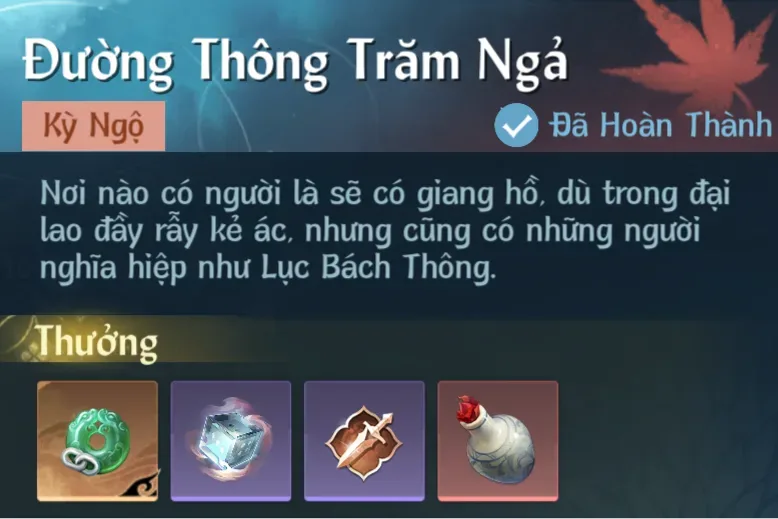 Ảnh Kỳ Ngộ Đường Thông Trăm Ngả trong game Nghịch Thuỷ Hàn