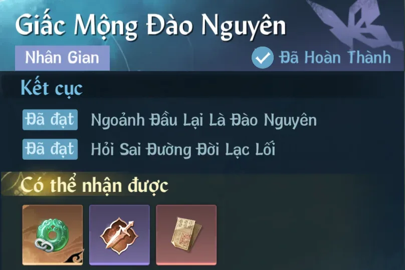 Ảnh Nhân Gian Giấc Mộng Đào Nguyên trong game Nghịch Thuỷ Hàn