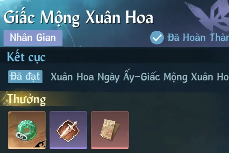 Ảnh Nhân Gian Giấc Mộng Xuân Hoa trong game Nghịch Thuỷ Hàn