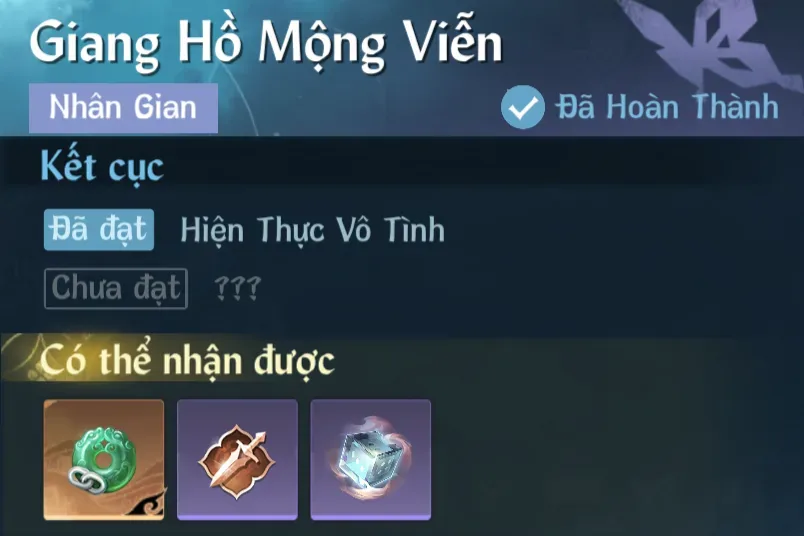 Ảnh Nhân Gian Giang Hồ Mộng Viễn trong game Nghịch Thuỷ Hàn