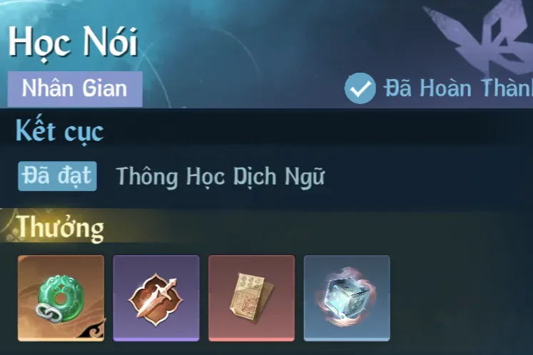 Ảnh Nhân Gian Học Nói trong game Nghịch Thuỷ Hàn
