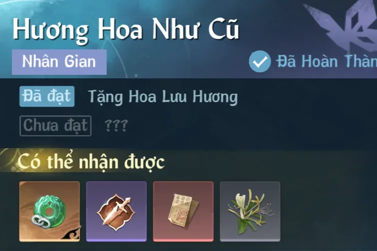 Ảnh Nhân Gian Hương Hoa Như Cũ trong game Nghịch Thuỷ Hàn