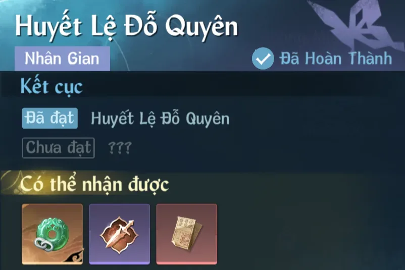 Ảnh Nhân Gian Huyết Lệ Đỗ Quyên trong game Nghịch Thuỷ Hàn