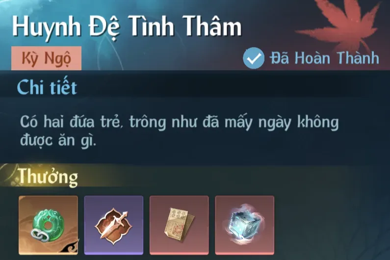 Ảnh Kỳ Ngộ Huynh Đệ Tình Thâm trong game Nghịch Thuỷ Hàn