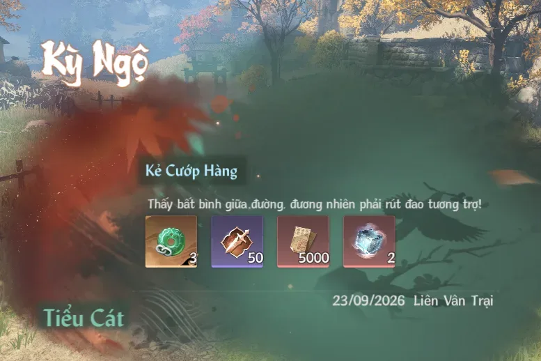 Ảnh Kỳ Ngộ Kẻ Cướp Hàng trong game Nghịch Thuỷ Hàn
