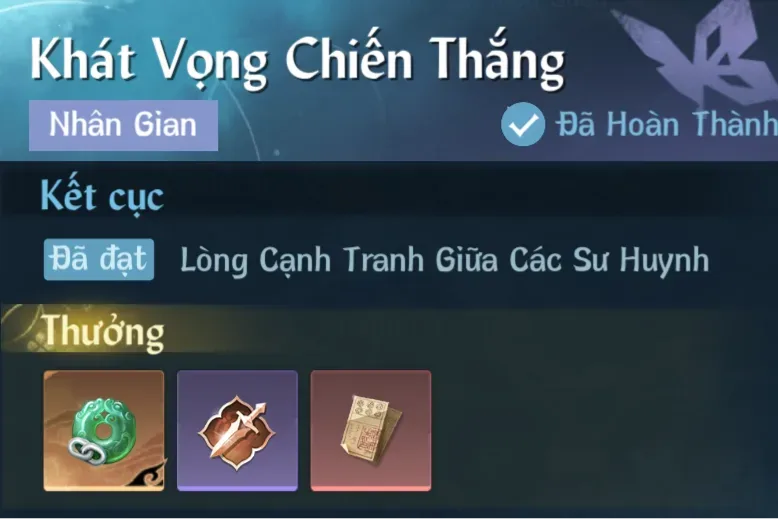 Ảnh Nhân Gian Khát Vọng Chiến Thắng trong game Nghịch Thuỷ Hàn