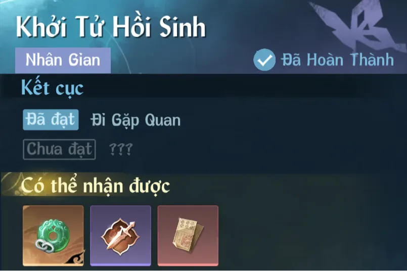 Ảnh Nhân Gian Khởi Tử Hồi Sinh trong game Nghịch Thuỷ Hàn
