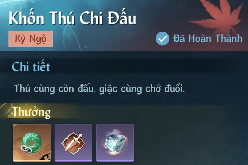 Ảnh Kỳ Ngộ Khốn Thú Chi Đấu trong game Nghịch Thuỷ Hàn