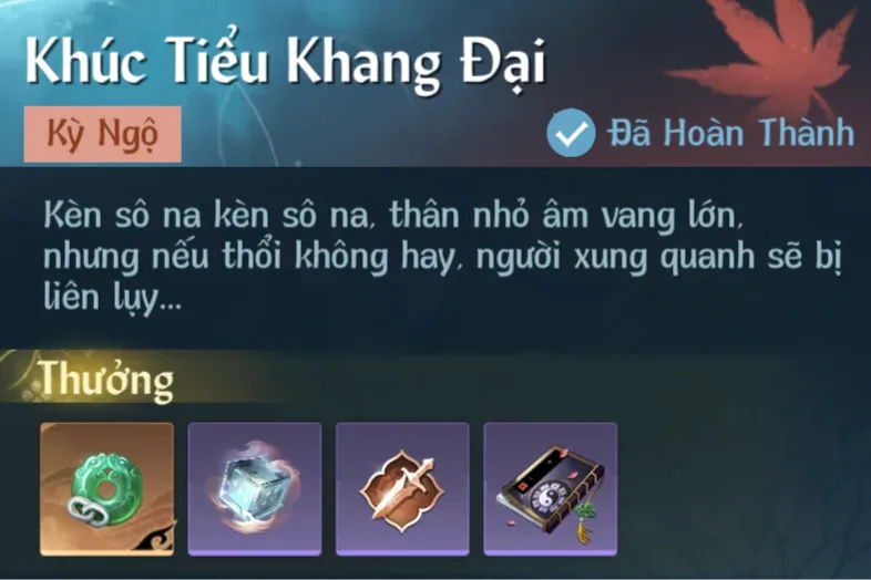 Ảnh Kỳ Ngộ Khúc Tiểu Khang Đại trong game Nghịch Thuỷ Hàn