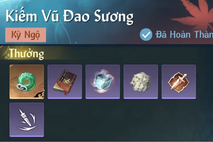 Ảnh Kỳ Ngộ Kiếm Vũ Đao Sương trong game Nghịch Thuỷ Hàn