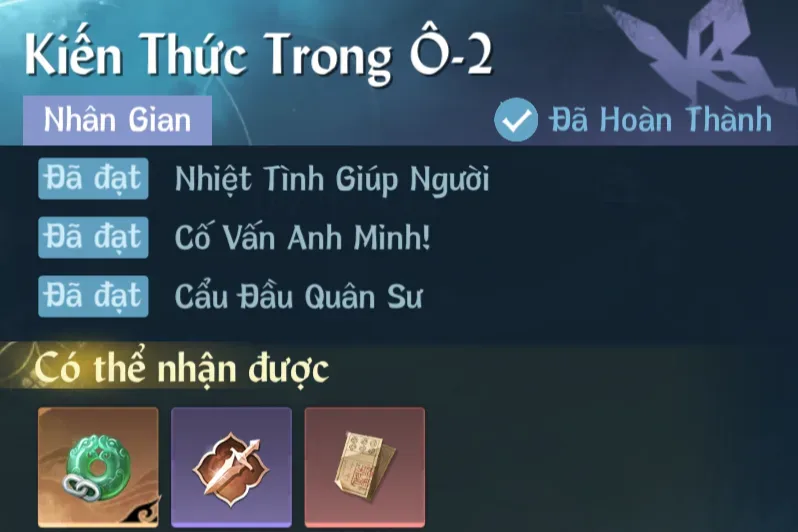 Ảnh Nhân Gian Kiến Thức Trong Ô-2 trong game Nghịch Thuỷ Hàn