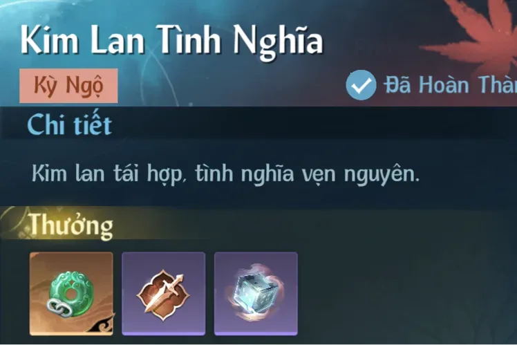 Ảnh Kỳ Ngộ Kim Lan Tình Nghĩa trong game Nghịch Thuỷ Hàn