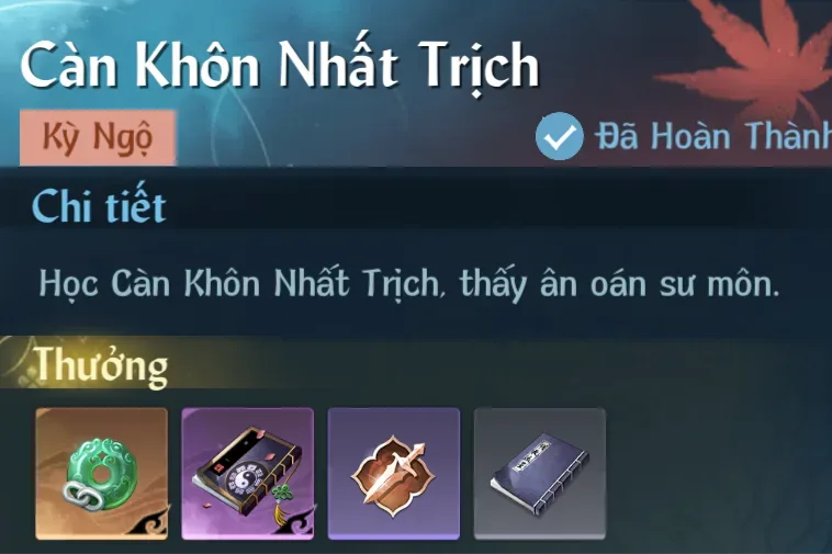 Ảnh Kỳ Ngộ Càn Khôn Nhất Trịch trong game Nghịch Thuỷ Hàn