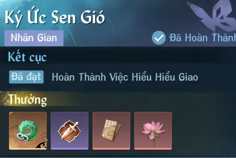 Ảnh Nhân Gian Ký Ức Sen Gió trong game Nghịch Thuỷ Hàn