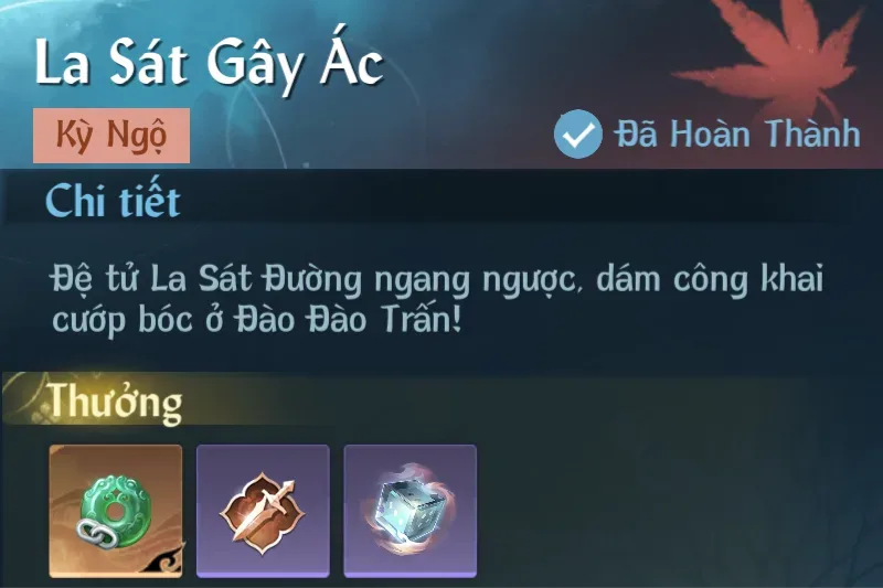 Ảnh Kỳ Ngộ La Sát Gây Ác trong game Nghịch Thuỷ Hàn